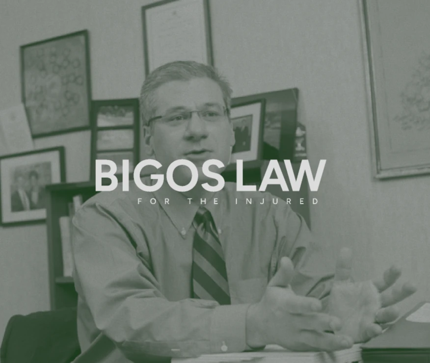 Attorney at Bigos Law speaking in his office